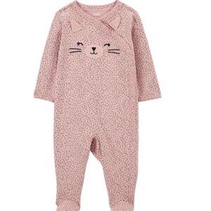 NWT Carter's Cat Side Snap Sleep and Play Pajamas